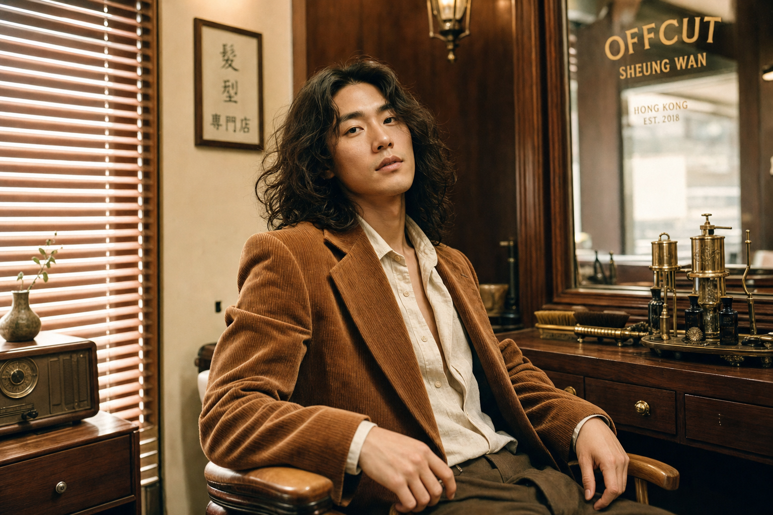男士電髮Look Book 燙前 自然髮 — 男士電髮作品